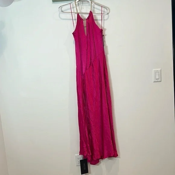 ASTR the label Women's Kazia Dress gold chain halter Size XL new with tag pink - Picture 2 of 12